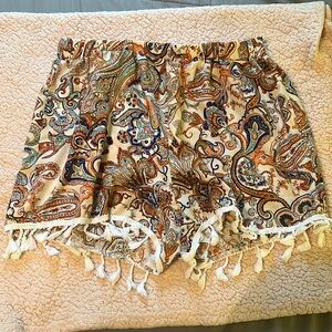 High Waist Paisley Print